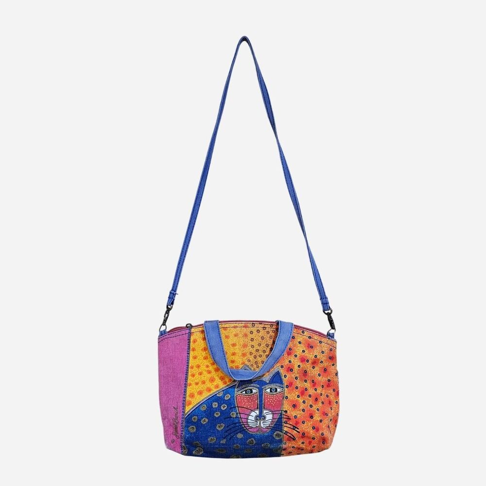 vintage boho whimsigoth Laurel Burch cat crossbody bag
